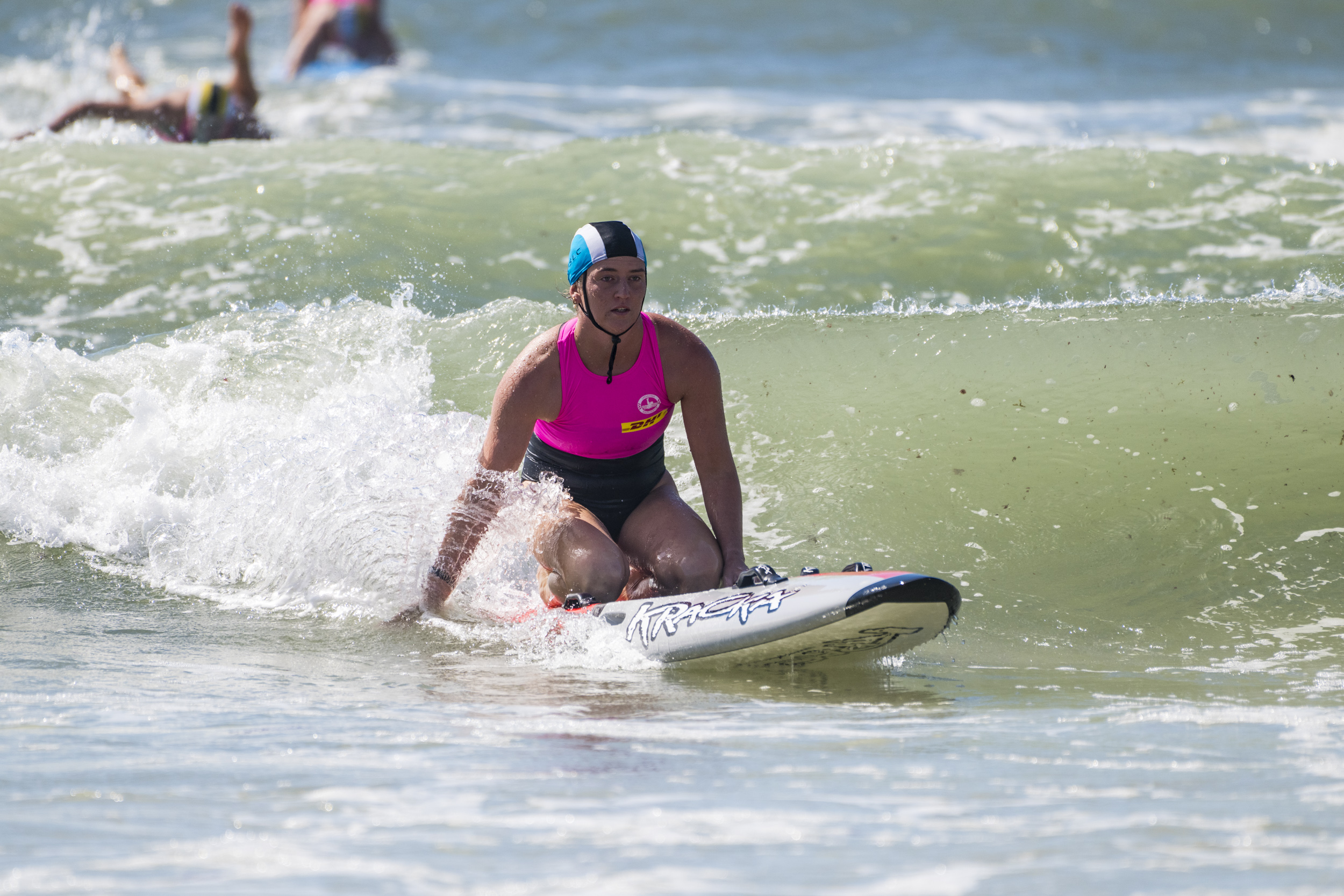 Senior ladies board winner Nicola Harcus at the DHL Lifesaving SA Championships final wrap up.