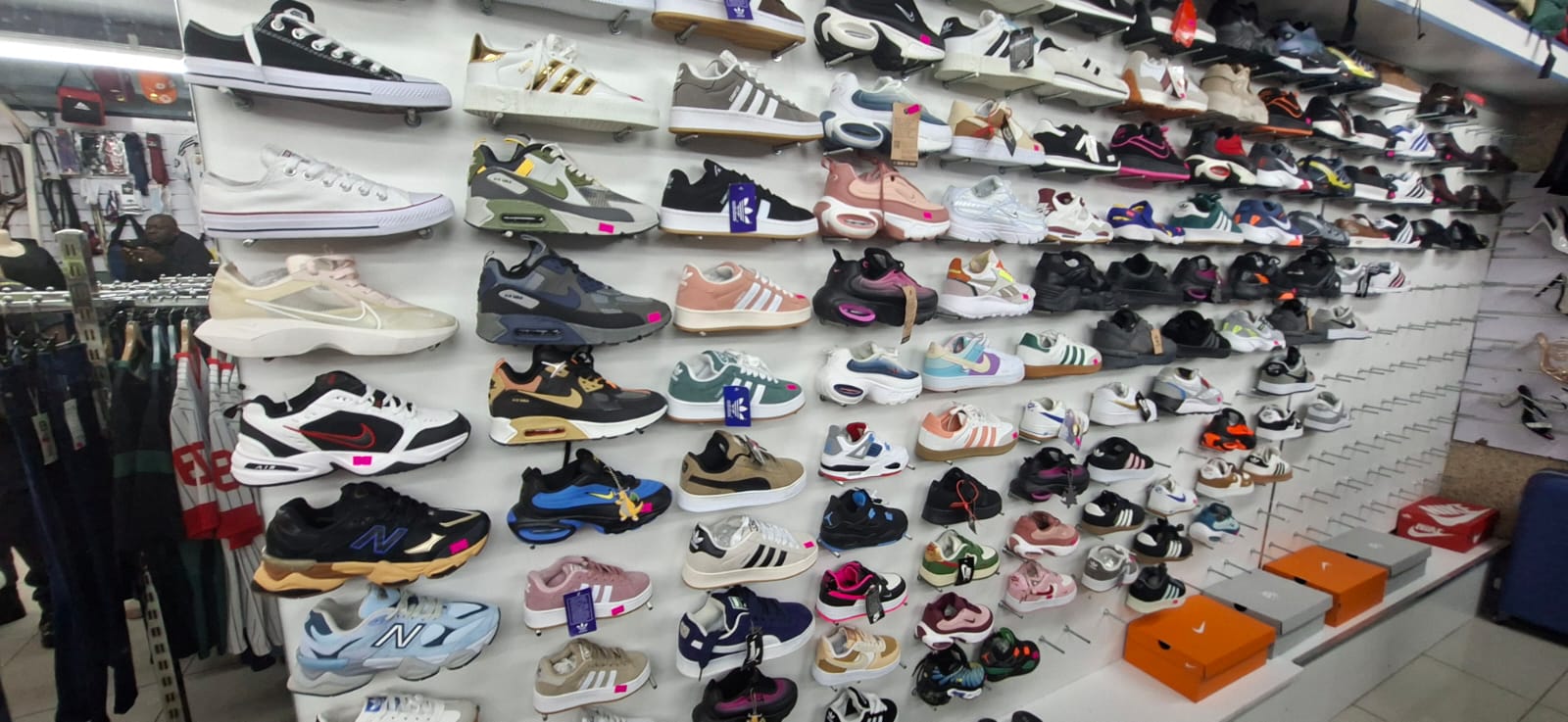 Counterfeit shoes that was seized by police in the Bloemfontein CBD.