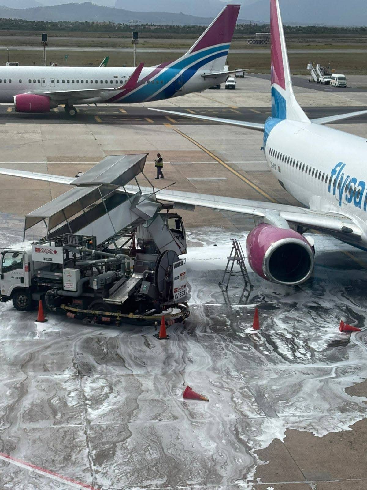 Fuel Leak at Cape Town Airport sparks safety response. Photo: Supplied