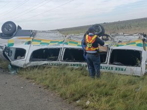One person dies, many injured after patient transport vehicle collision on N8