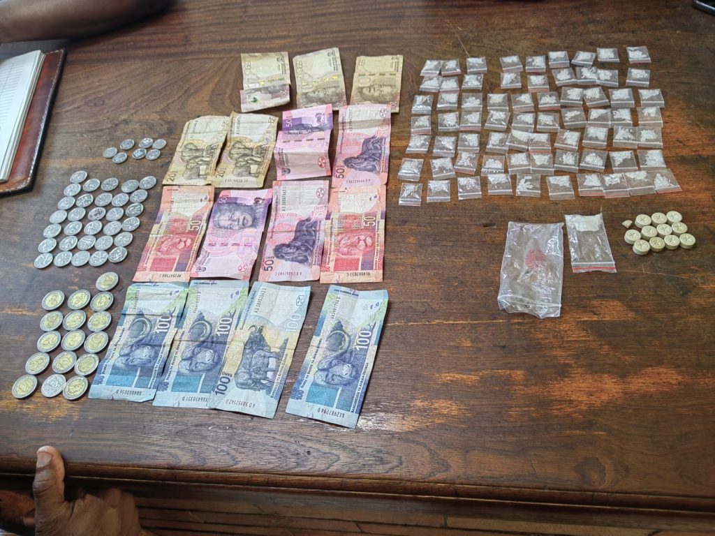 The SAPS arrested eight suspects and seizing a cocktail of drugs including cocaine, crystal methamphetamine, Mandrax, dagga, and nyaope.