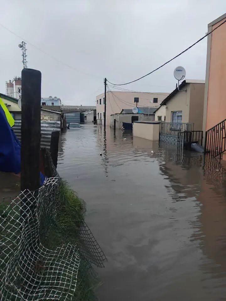 This photo of a flooded residential street was shared on a community Facebook page. Photo: Facebook