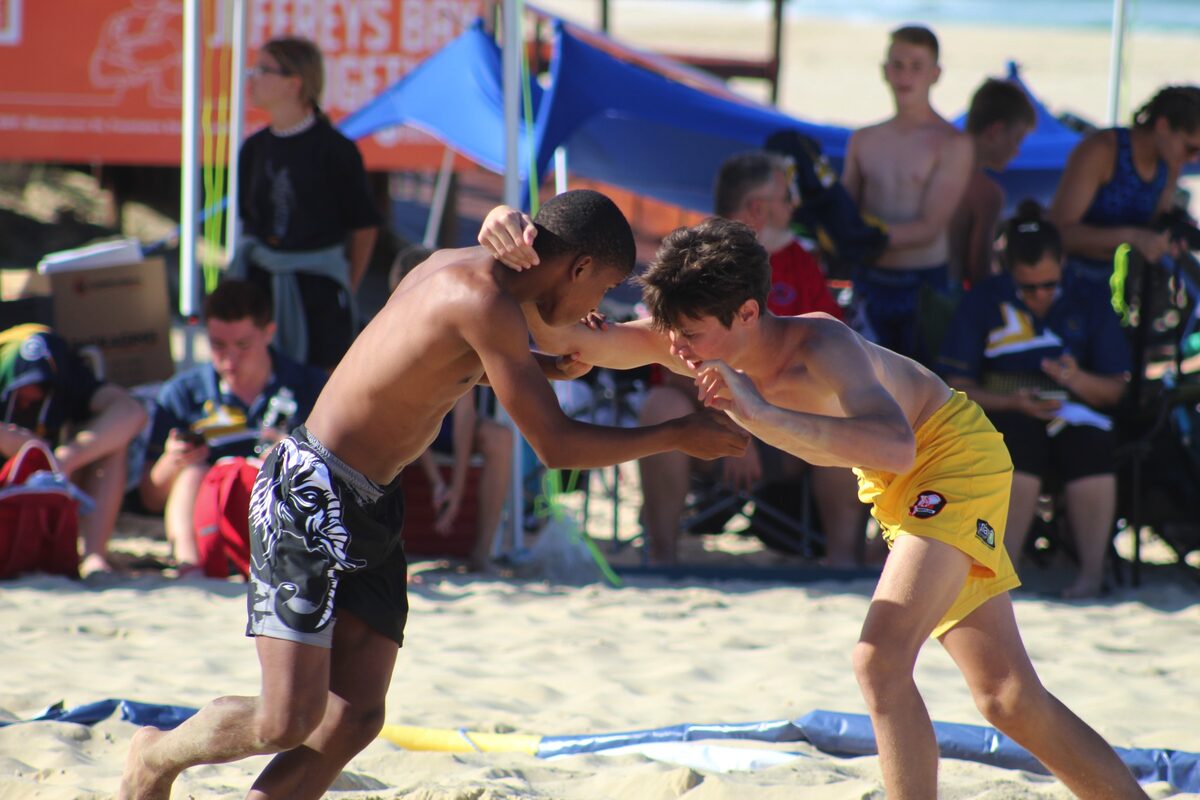 The South African Beach Wrestling Championships, held at Supertubes in Jeffreys Bay on 28 March, exceeded all expectations, drawing a record 289 entries, more than double the 124 competitors who participated in the 2025 championships.