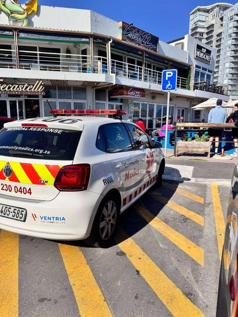Emergency services and police respond swiftly to the scene at Marine Circle café incident.