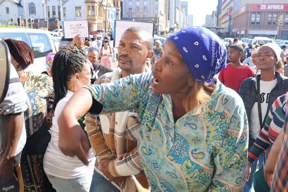 Angry protestor.