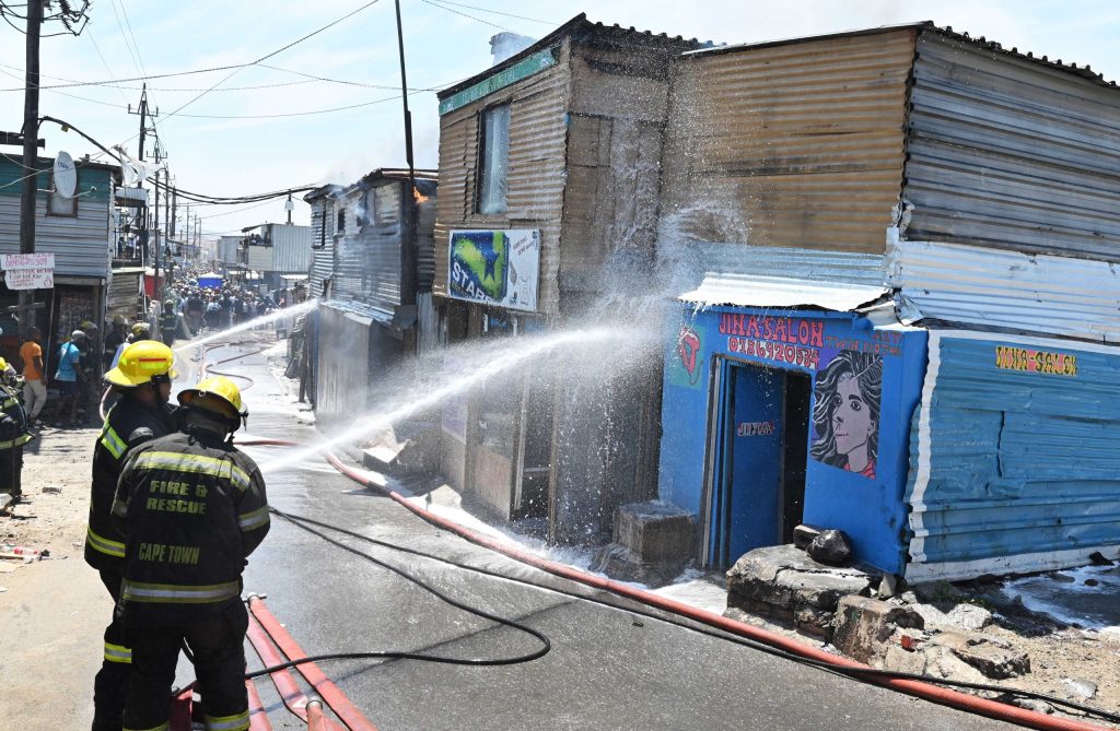 Informal residential fires in Cape Town climbed from 2 003 to 2 125.