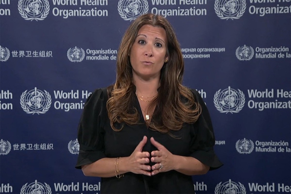 US' WHO epidemic and pandemic preparedness and prevention chief Maria Van Kerkhove speaking regarding hantavirus cases at the WHO heaquarters in Geneva. Photo: WHO/AFP