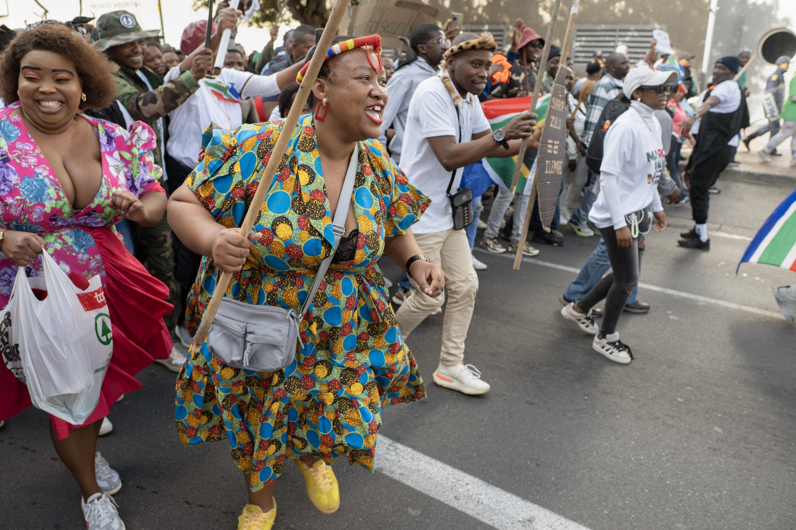 Anti-immigrant protesters gather in Johannesburg as tensions over migration intensify across South Africa.