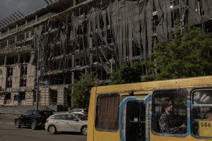 Drone hits captured nuclear plant in Ukraine