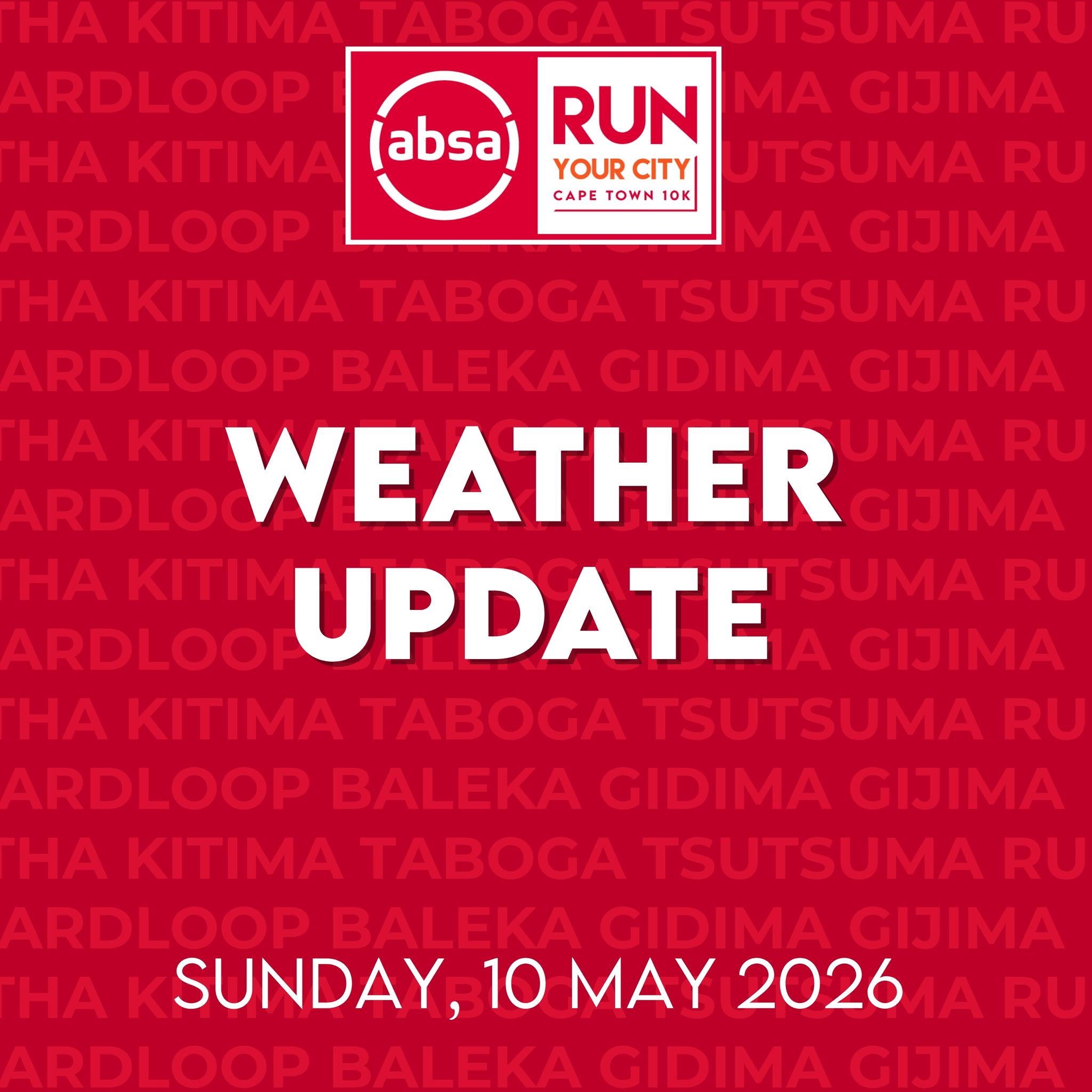2026 Absa Run Your City Cape Town 10K