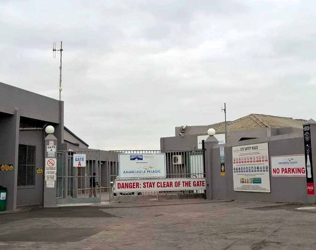 The entrance to the Amawandle canning factory in Laaiplek, Velddrif.