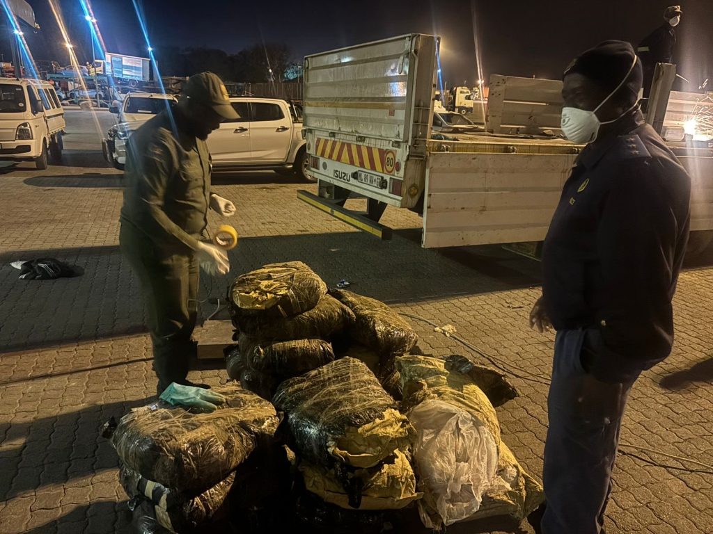 The truck was intercepted and examined through the sophisticated truck scanner on site, with a hidden compartment discovered.