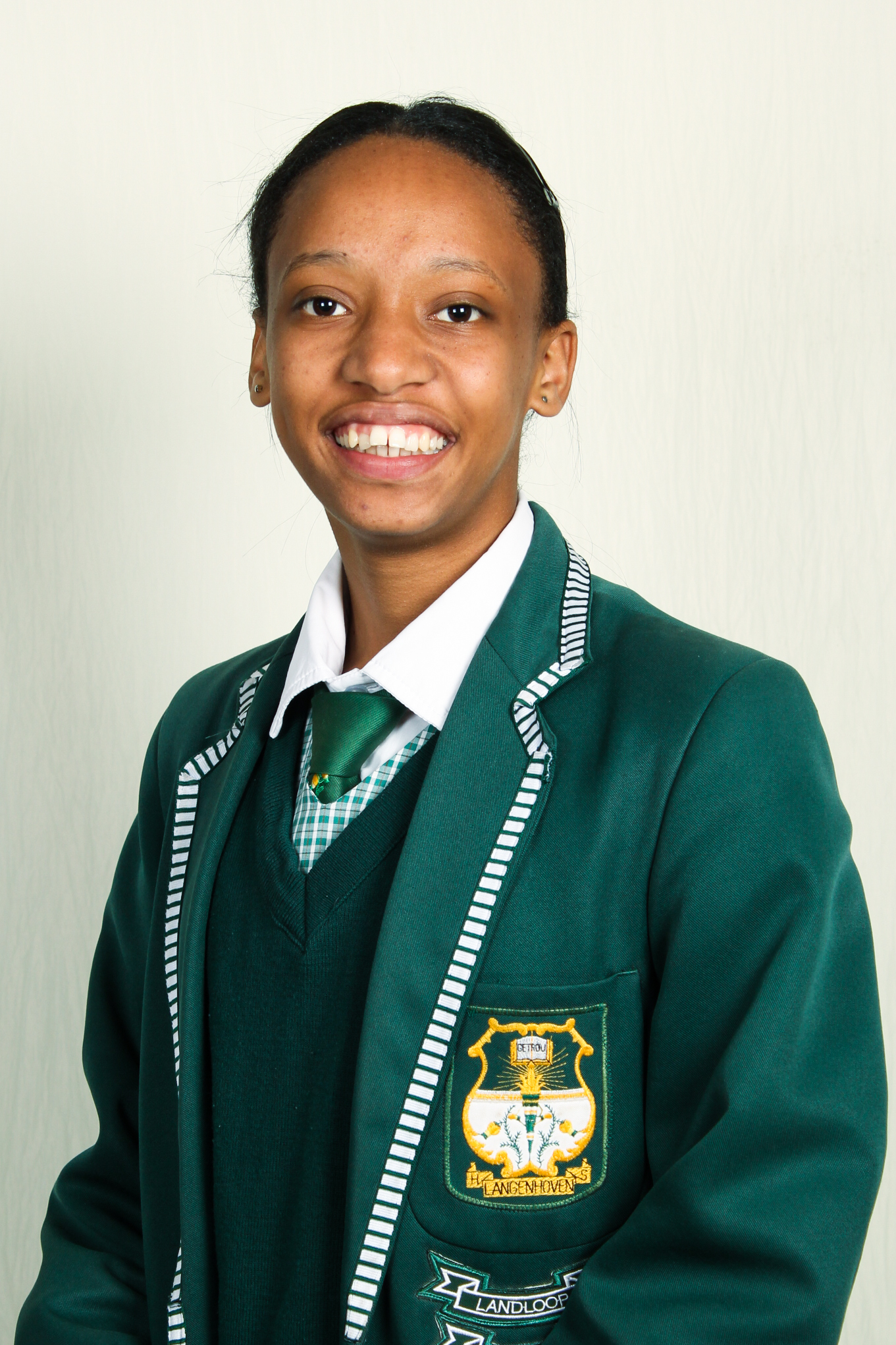 Chelsea Saayman van Hoërskool Langenhoven het'n tweede plek by die ASWD landloopliga behaal.