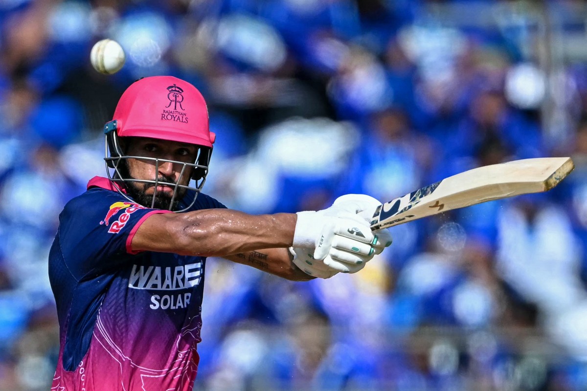 Rajasthan Royals' Indian cricket player Dhruv Jurel plays a shot during the 2026 Indian Premier League