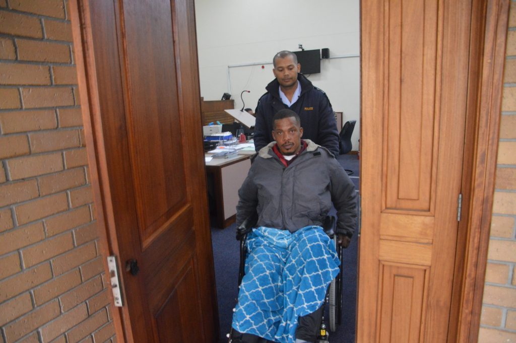 Moegamat Thabisher verlaat die hof nadat hy borg geweier is. FOTO: Murphy Roberts