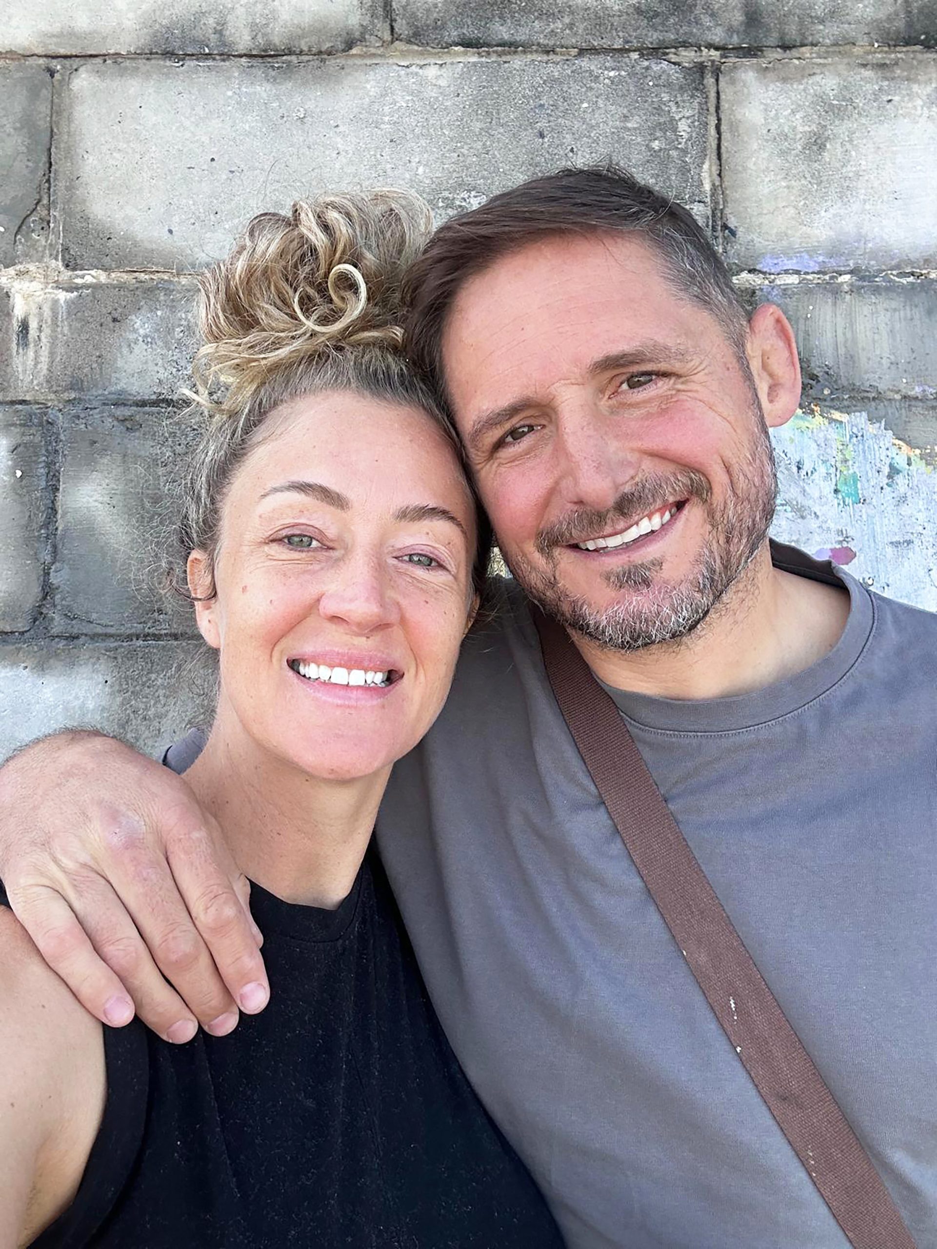 Rhys Thomas with his partner Kez Green