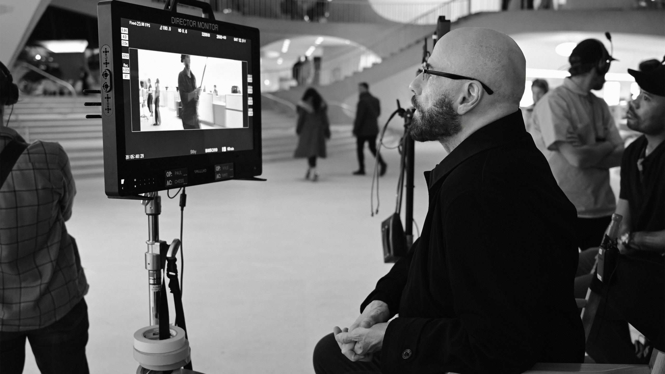 John Travolta, writer, director, narrator and producer, on the set of his directorial debut "Propeller One-Way Night Coach", which will premiere at the Cannes Film Festival. Photo: Apple TV