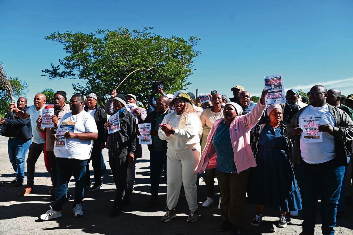 Angry protestors.