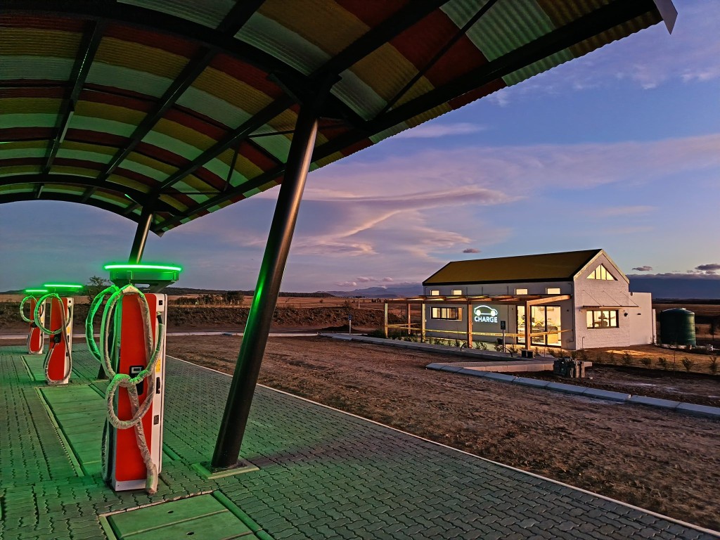 Off-grid, solar-powered electric vehicle (EV) charging stations by Zero Carbon Charge (Charge).