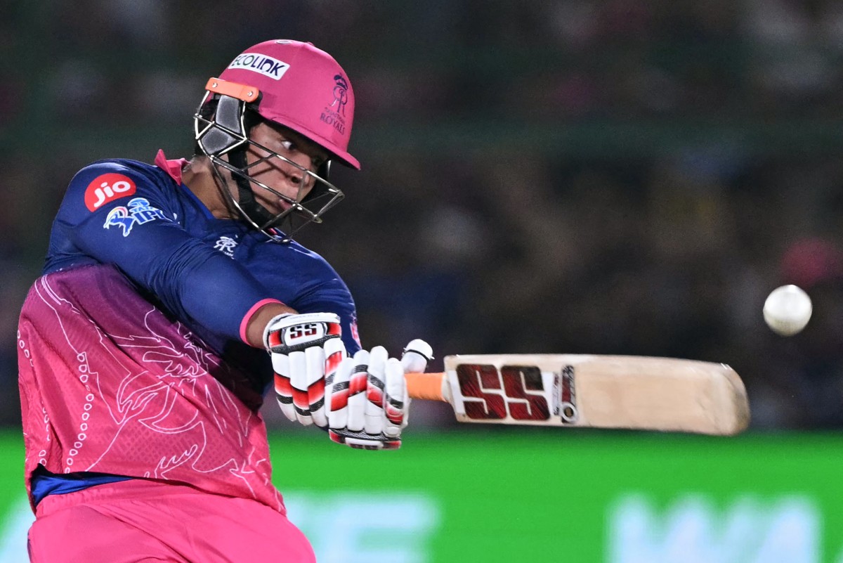 Rajasthan Royals' Vaibhav Sooryavanshi plays a shot during the 2026 Indian Premier League (IPL)