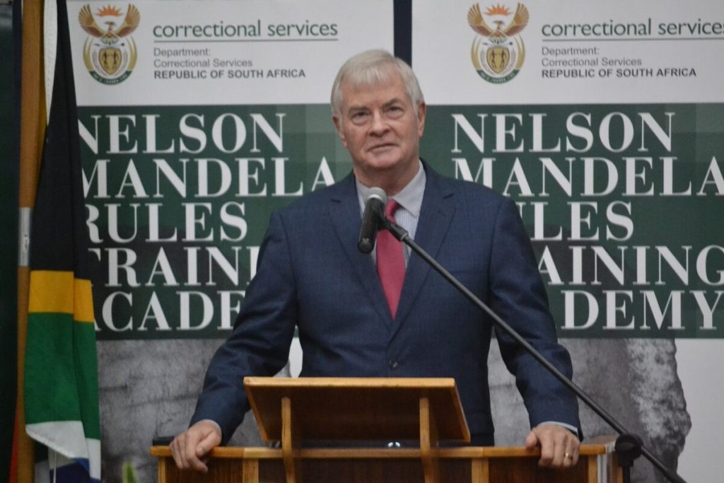 Dr Pieter Groenewald (Minister of Correctional Services) during the DOC Budget Vote.