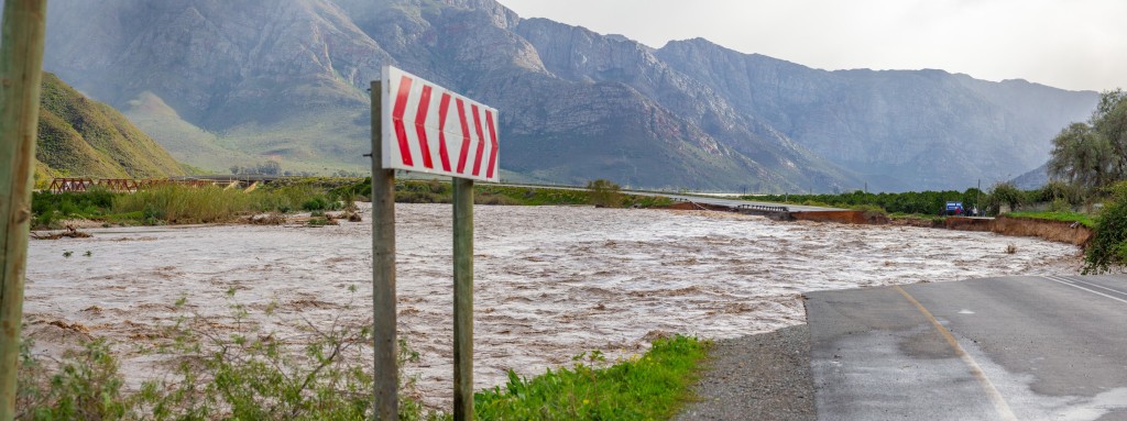 Worcester in vloed. FOTO: Breederiviervallei-munisipaliteit