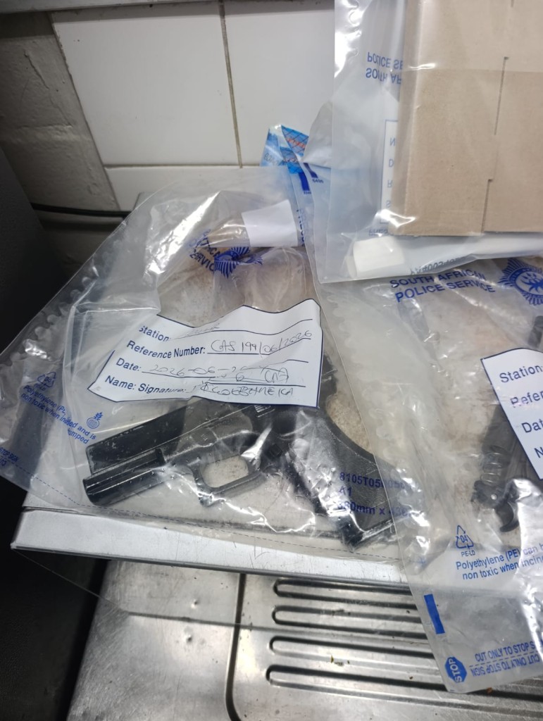 The firearm found by police.