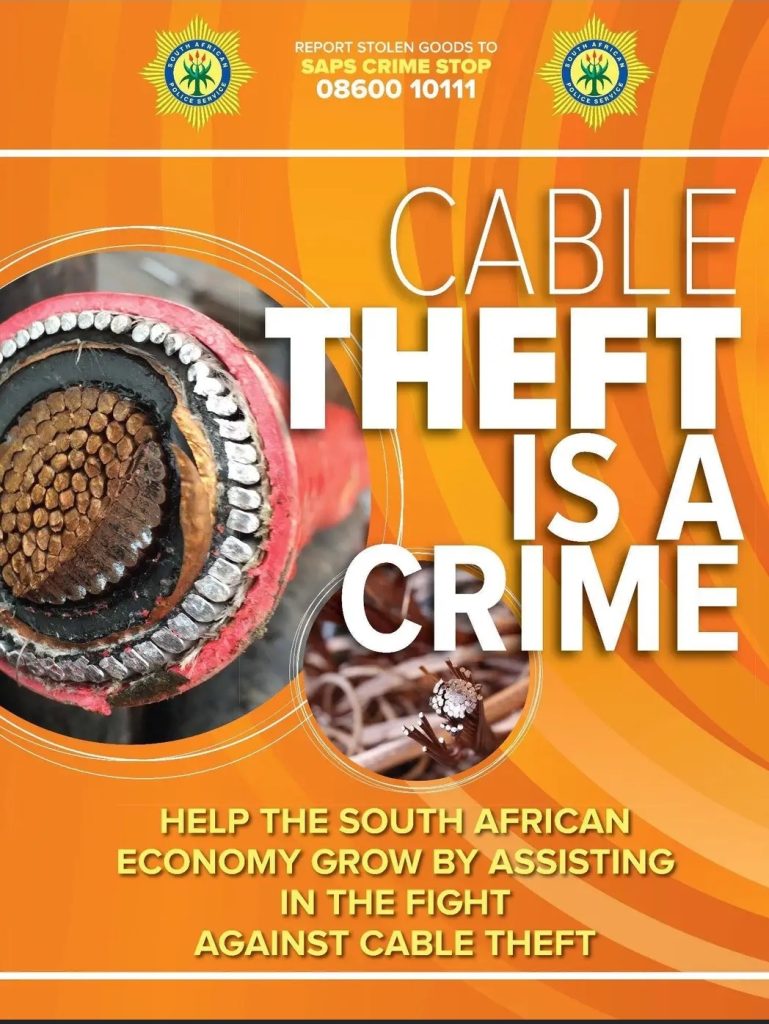 Cable theft is a crime