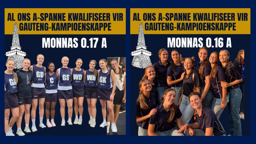 Hoërskool Monument netbalspanne na Gauteng kampioenskap