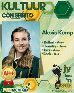 Harmonie van harde werk en talent vir Montana se Alexis Kemp