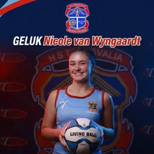 Nicole van Wyngaardt o.kaptein van Gamma Gauteng‑netbalspan