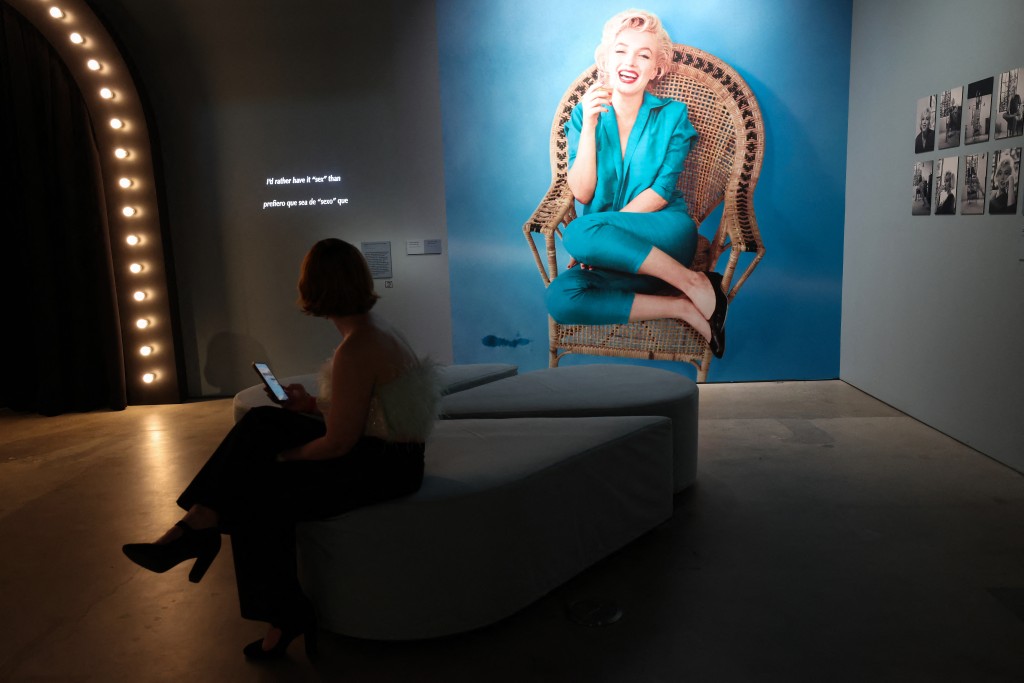 An exhibit is seen during the Exhibition Preview for Marilyn Monroe: Hollywood Icon Hosted by The Academy Museum in Los Angeles. Photo: Valerie Macon/AFP
