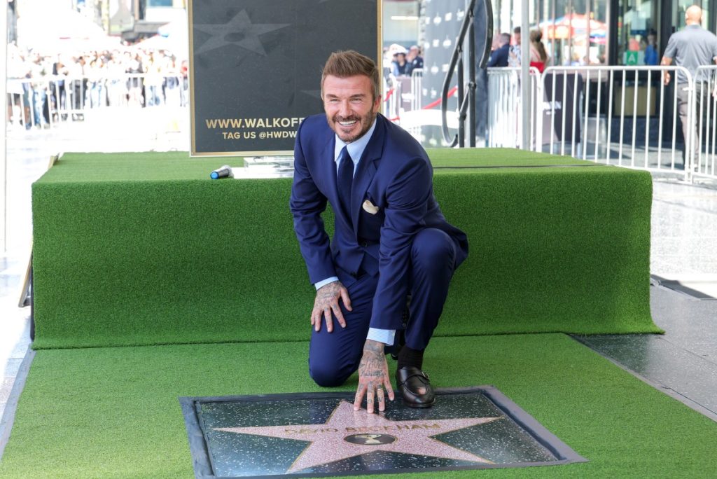 David Beckham attends his Hollywood Walk of Fame Star Ceremony.
