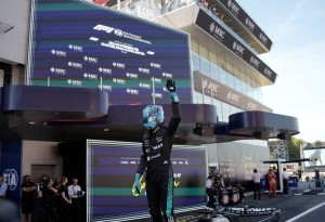 Russell claims pole ahead of Hamilton as Leclerc crashes out of Q3