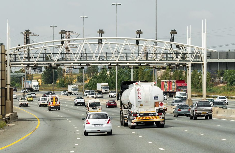 E-toll gantries along Gauteng highways.