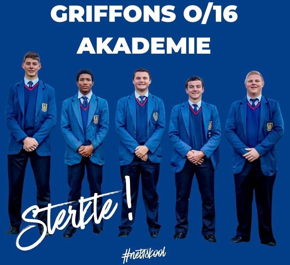 Hoërskool Witteberg‑seuns gekies vir Griffons 2026