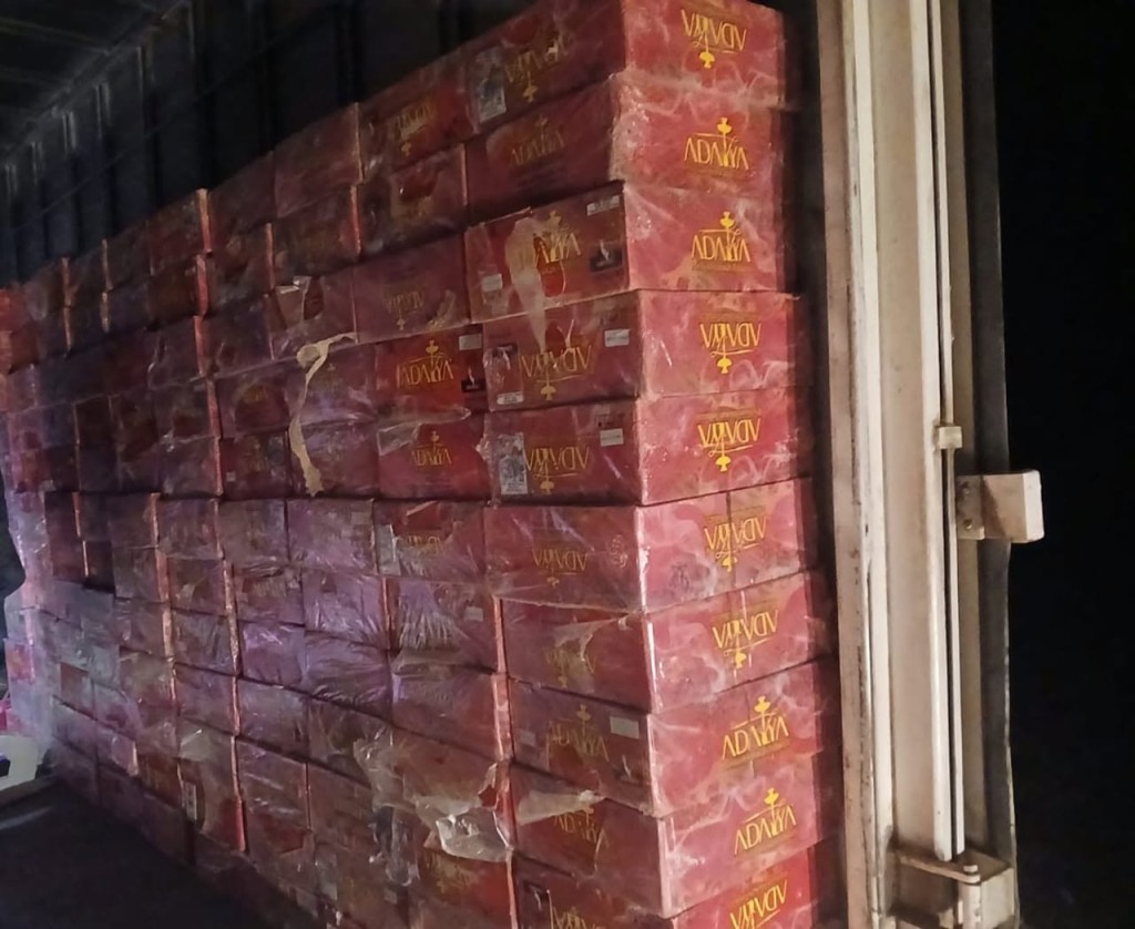 Police seized 333 master boxes of Hookar tobacco worth R1.5 million from a truck in Moletlane. Photo: SAPS/Facebook