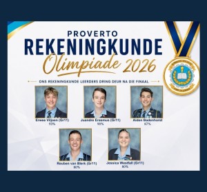Proverto Rekeningkunde-olimpiade 2026 – Oos-Moot leerders vaar puik