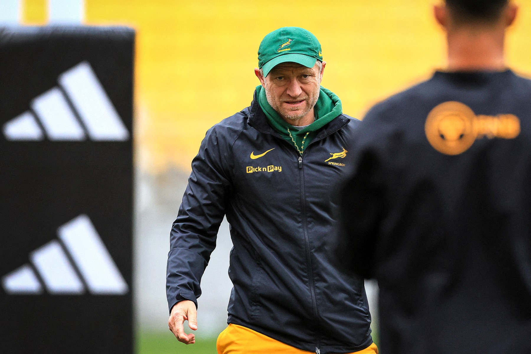 Tony Brown attends the team's captain's run at Sky Stadium in Wellington on September 12, 2025,