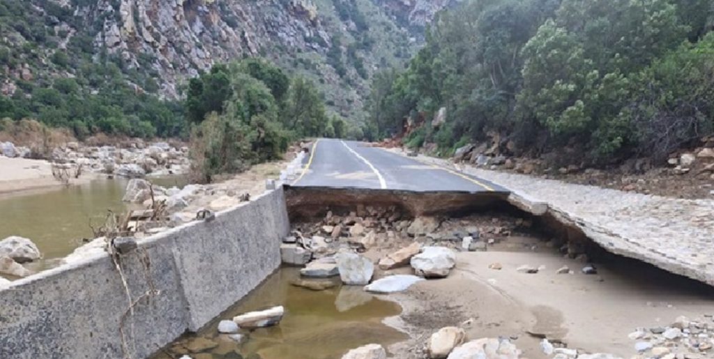 The damage at Meiringspoort after the storms in May.