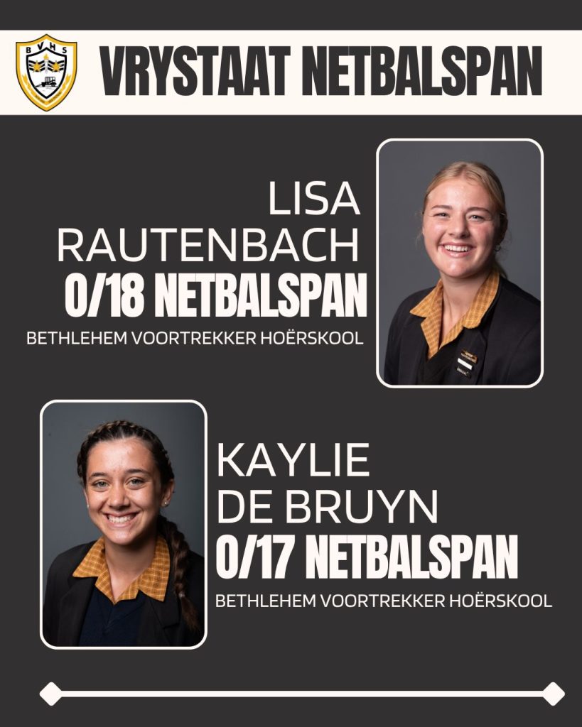 BVHS Spog met Twaalf Talentvolle Netbalspelers in die Vrystaat-netbalspan
