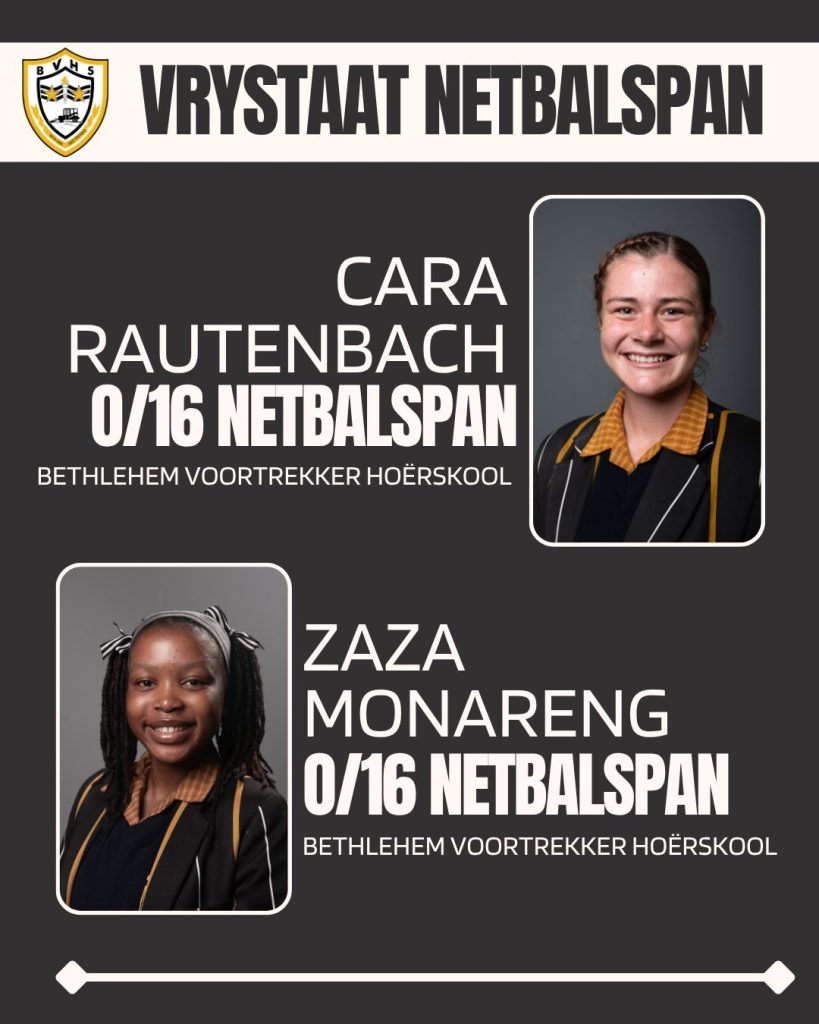 BVHS Spog met Twaalf Talentvolle Netbalspelers in die Vrystaat-netbalspan