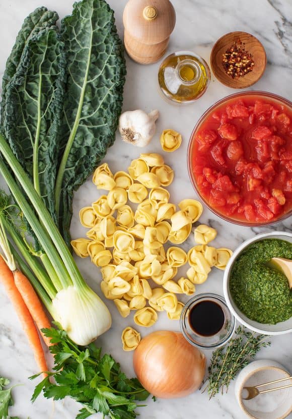 Cozy tortellini soup ready in just 30 minutes