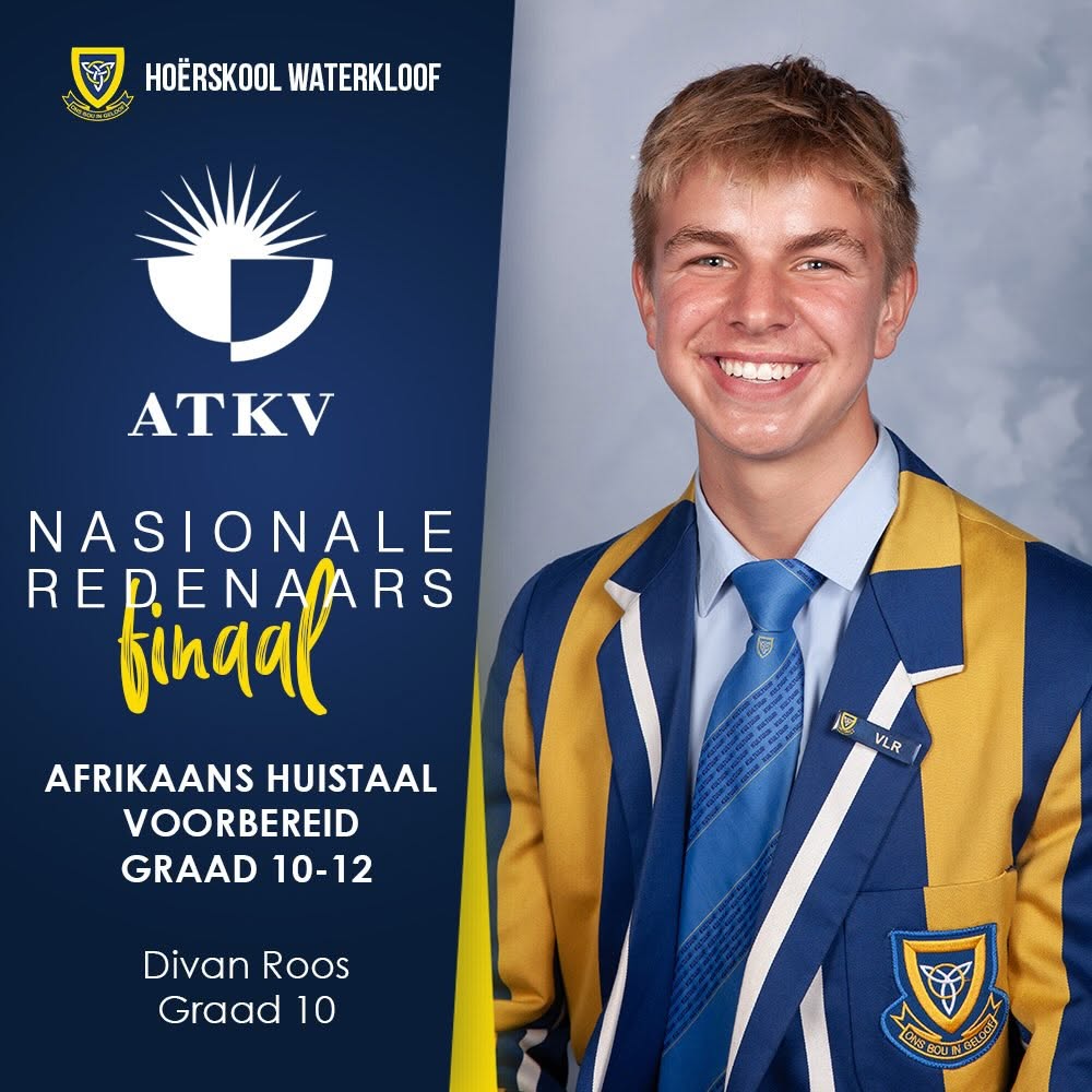 ATKV Redenaars landsfinaal by Klein-Kariba - Klofies verower plekke. Hy behaal finaal in Afrikaans Huistaal Voorbereid Gr. 10-12