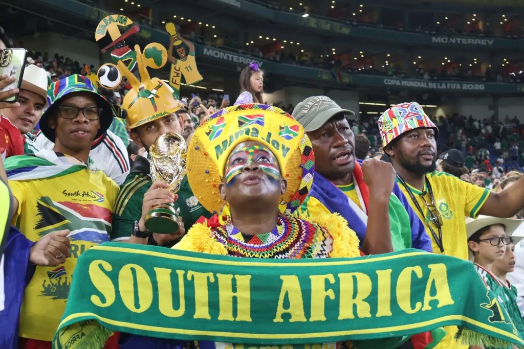 South Africa celebrate Bafana Bafana Win over South Korea.