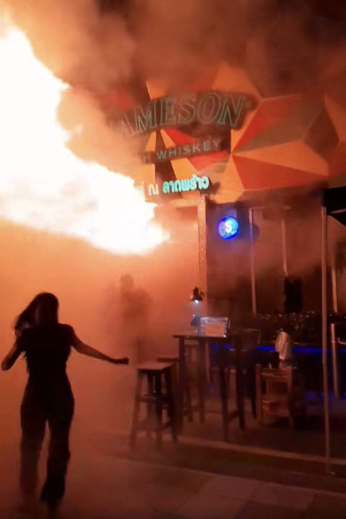 Bangkok bar fire.