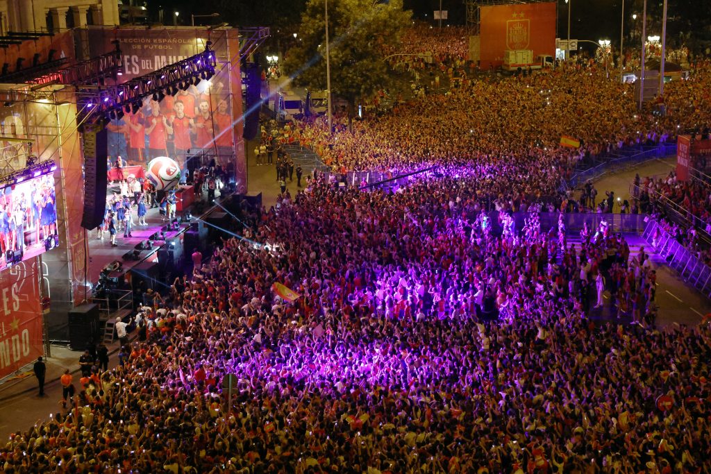Spain celebrates World Cup win.