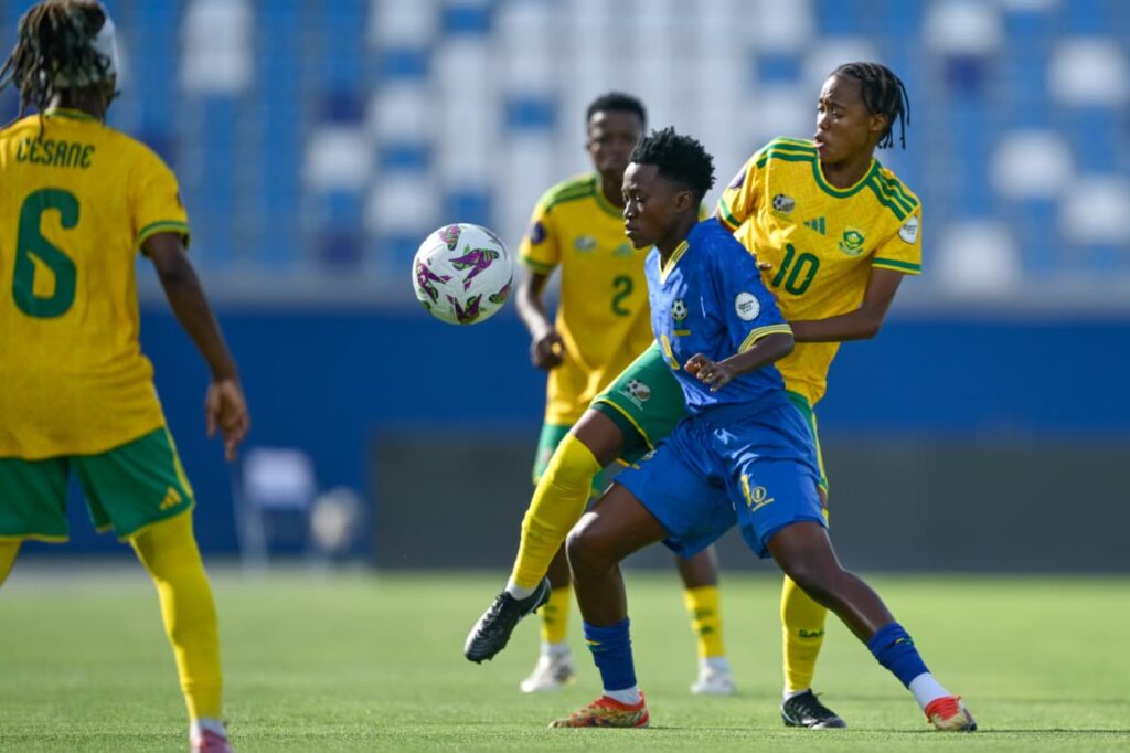 Banyana Banyana in action against Tanzania in the opening fixture