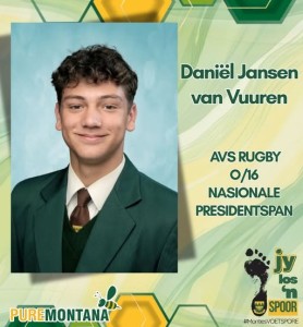Daniël Jansen van Vuuren gekies vir Nasionale Presidentspan