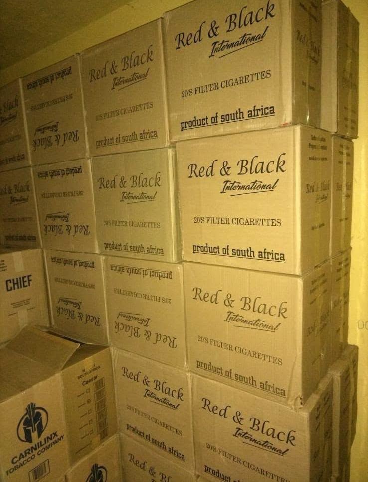 A consignment of illicit cigarette police confiscated